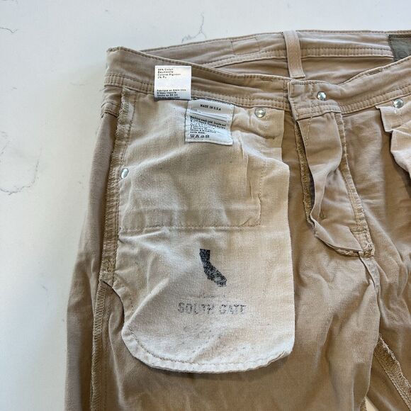 Adriano Goldschmidt The Matchbox Slim Skinny Jeans Size 31 Tan Stretch Twill - Picture 10 of 16